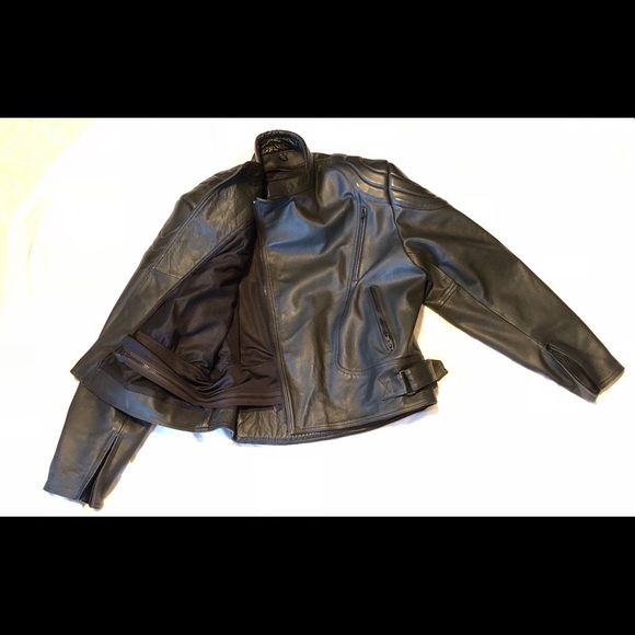 Mega Force leather motorcycle armored jacket. - Picture 6 of 8